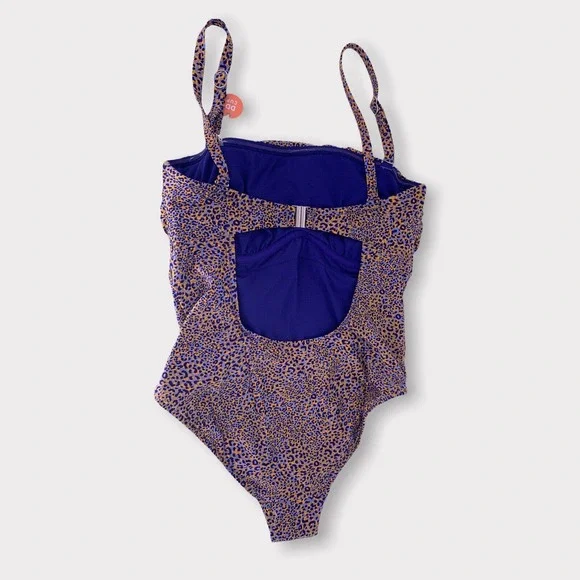 NWOT SEAFOLLY US 10 DD One Piece Swimsuit Orange Blue Animal Print - Picture 5 of 14